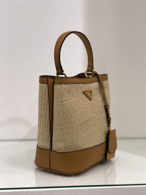 prada panier straw bag